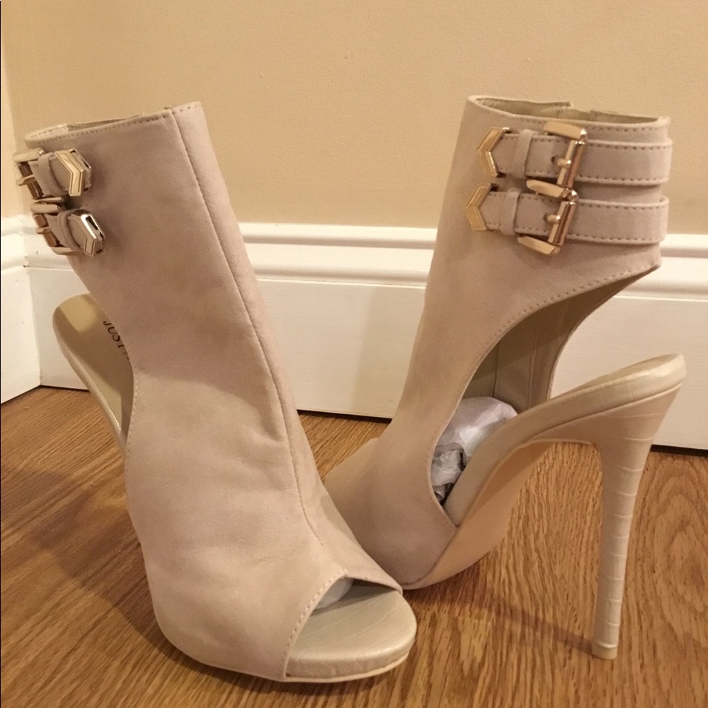 Tan Suede Women’s Open Heels Stiletto